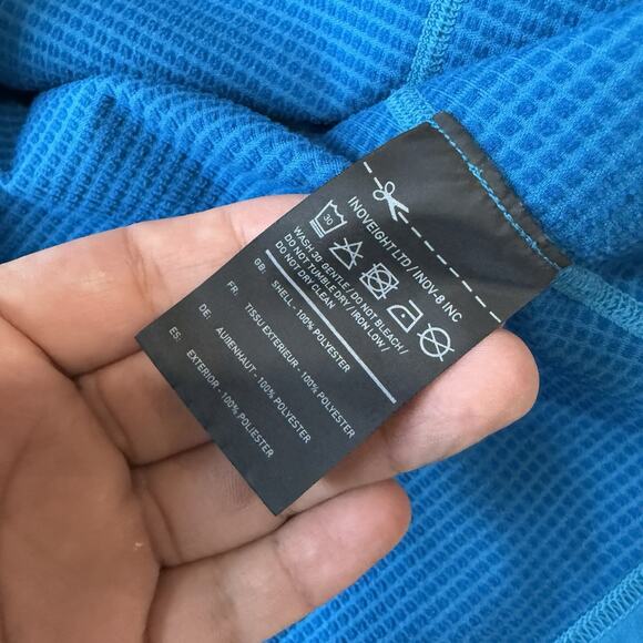 Inov8 VentureLite Mid Hoodie L Blue Full Zip Lightweight Hooded Outerwear - Picture 6 of 10